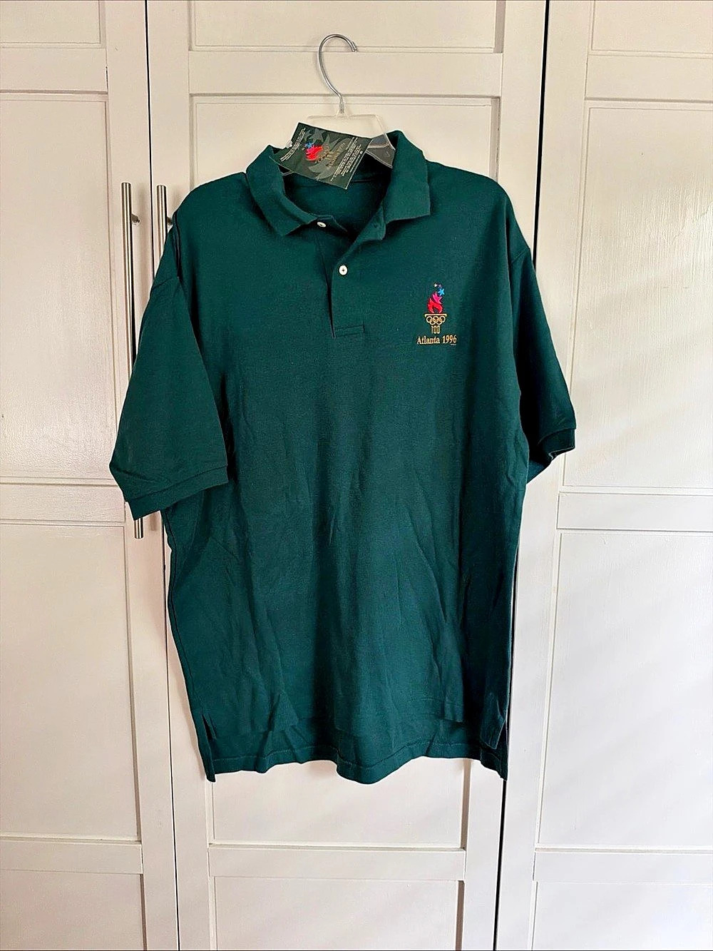 Olympics Atlanta 1996 Olympics polo Green Cotton Polo XL NWT